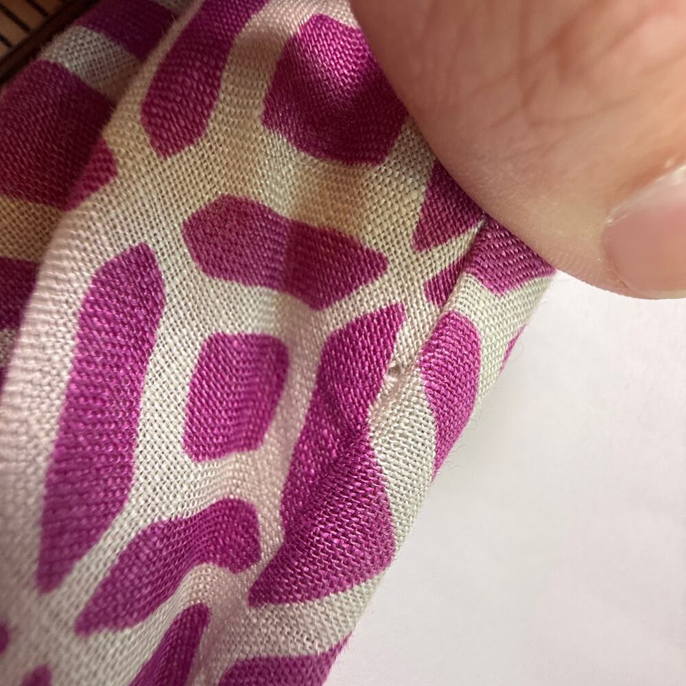 Ann Taylor LOFT Linen Geometric Print Shift Dress Multicolor Size 4 - Picture 12 of 12